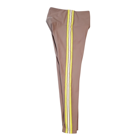 Lorna Jane High Waisted Tight Womens Size Small Green Striped Side Activewear - Picture 7 of 10